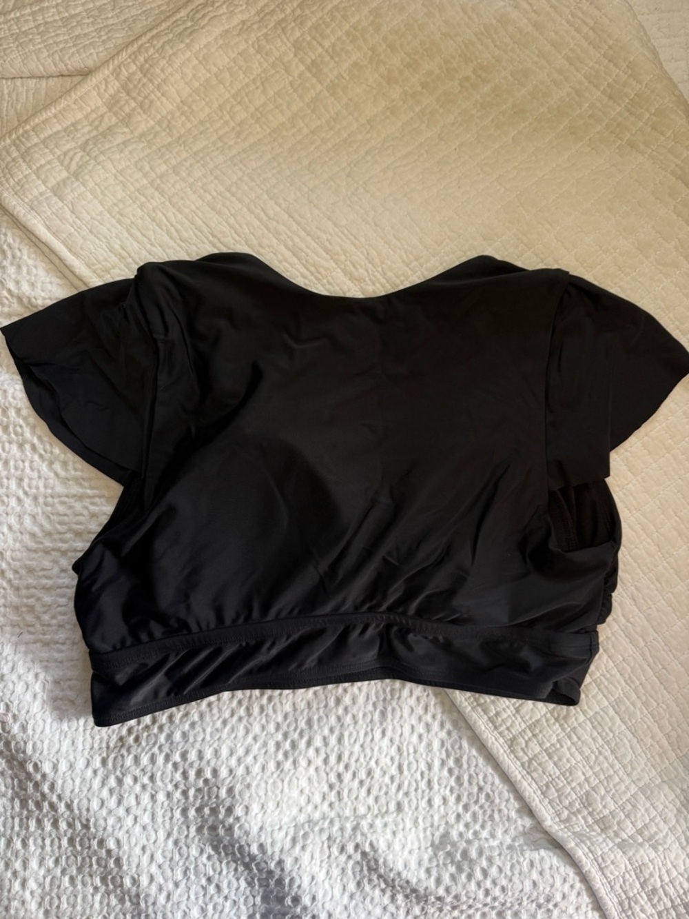 torrid Black Tie-Front Swim Crop Top - Picture 3 of 3